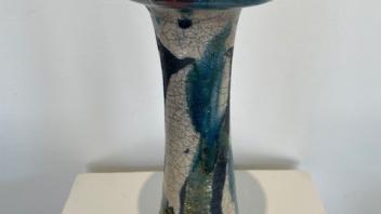 Tall vase with wide opening